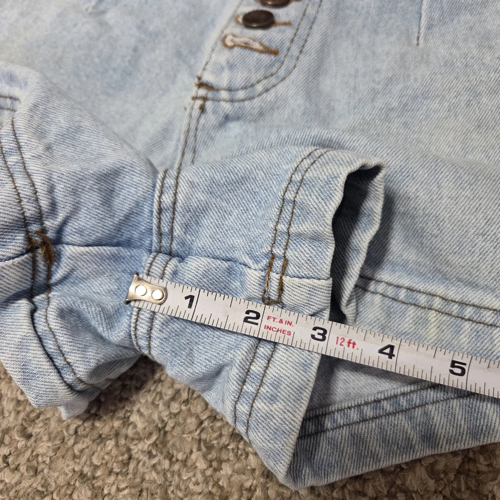 Vintage 90's Pleated Denim Shorts‎ Button Fly Mom Shorts True Blue Size 24